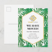 Carte postale pour entreprise Faire-part Tropical (Devant / Derrière)