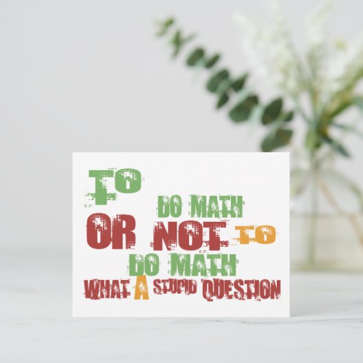 Carte Postale Pour faire des maths (Debout devant)