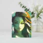 Carte postale pour femme de beauté AI (Debout devant)