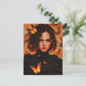 Carte postale pour femme papillon (Debout devant)