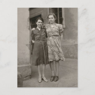 Carte postale pour femmes vintage