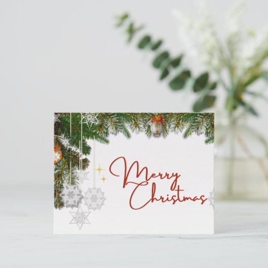 Carte postale pour fêtes annuelles (Debout devant)