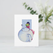 Carte postale pour fille avec thé (Debout devant)