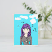 Carte postale pour fille de musique (Debout devant)