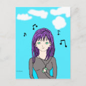 Carte postale pour fille de musique (Devant)