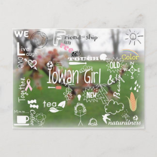 Carte postale pour fille Iowan
