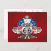 Carte postale pour fille Route 66 (Devant / Derrière)