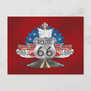 Carte postale pour fille Route 66