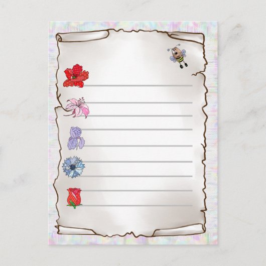 Carte postale pour fleuriste (Devant)