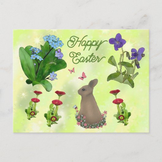 Carte postale pour fleurs de printemps (Devant)