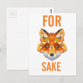 Carte Postale Pour Fox Sake Funny (Devant / Derrière)