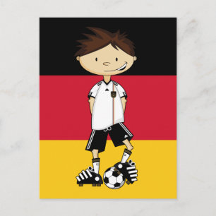 Carte postale pour garçon de soccer en Allemagne