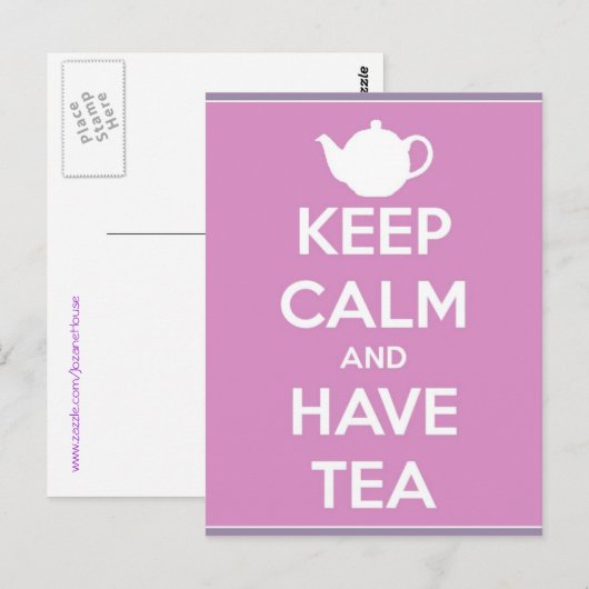 Carte postale pour garder son calme en prenant le  (Devant / Derrière)