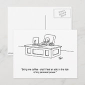 Carte postale pour Humour d'affaires amusant (Devant / Derrière)