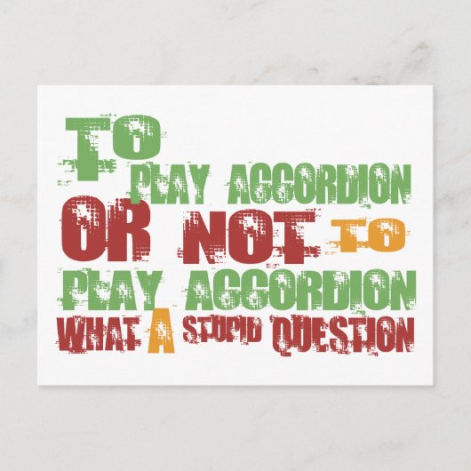Carte Postale Pour jouer à Accordion (Devant)