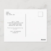 Carte postale pour la fête de la vie (Dos)