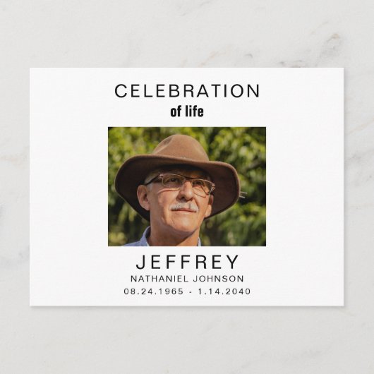 Carte postale pour la fête de la vie (Devant)