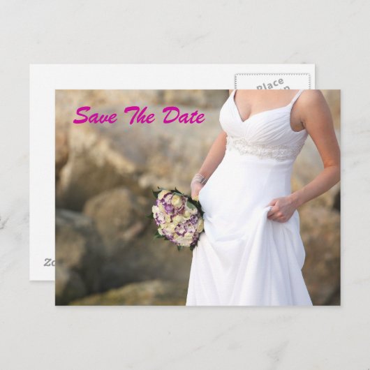 Carte postale pour la fête de mariage (Devant / Derrière)