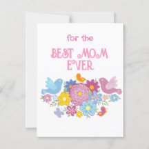 Pour la meilleure maman qui soit fleurs et papillo