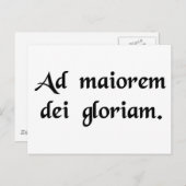 Carte Postale Pour la plus grande gloire de Dieu (Devant / Derrière)