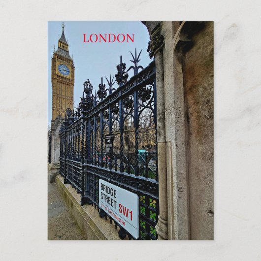 Carte postale pour la vue de la rue London Bridge (Devant)