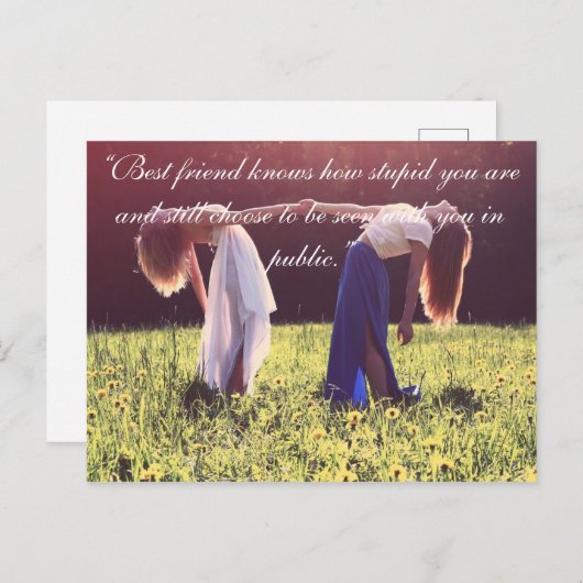 Carte postale pour l'amitié (Devant / Derrière)