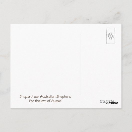 Carte Postale Pour l'amour d'Aussie ! (Dos)