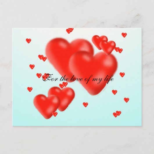Carte Postale Pour l'amour de ma vie (Devant)