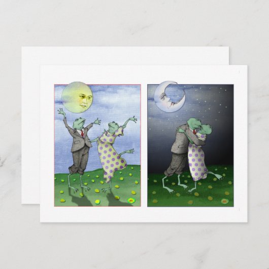 Carte postale pour l'anniversaire de la danse Frog (Devant / Derrière)