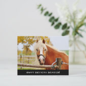 Carte postale pour l'anniversaire du cheval (Debout devant)
