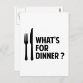 Carte Postale Pour le dîner (Devant / Derrière)