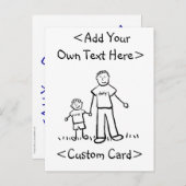 Carte postale pour le garçon de papa (Devant / Derrière)