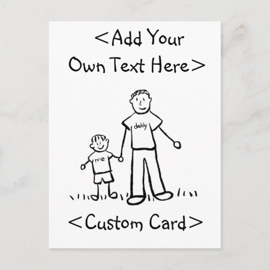 Carte postale pour le garçon de papa (Devant)