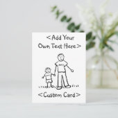 Carte postale pour le garçon de papa (Debout devant)