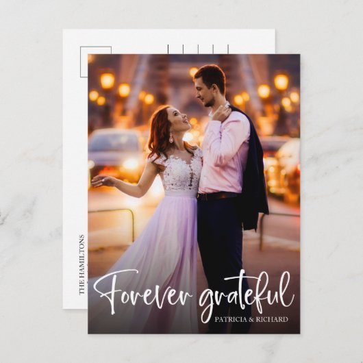 Carte postale pour le Merci Mariage toujours graci