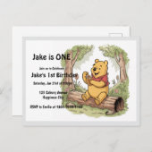 Carte postale pour le premier anniversaire de Wini (Devant / Derrière)