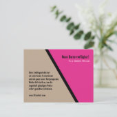 Carte postale pour le studio de fitness et les mai (Debout devant)