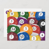 Carte postale pour les 45 ans avec des billes de b (Devant / Derrière)