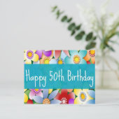 Carte postale pour les 50 ans heureux de Diva (Debout devant)