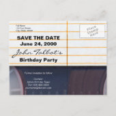 Carte postale pour les 60 ans avec cassette audio  (Dos)