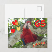 Carte postale pour les 65 ans d'anniversaire du pe (Devant / Derrière)