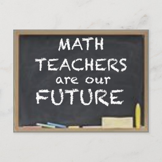 CARTE POSTALE POUR LES ENSEIGNANTS DE MATHÉMATIQUES (Devant)