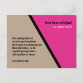 Carte postale pour les mailings du studio de fitne (Devant)