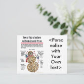 Carte postale pour les personnes saisonnières du s (Debout devant)