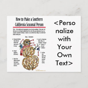 Carte postale pour les personnes saisonnières du s