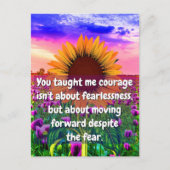 Carte Postale Pour ma sœur, mon amie | Force et courage (Devant)