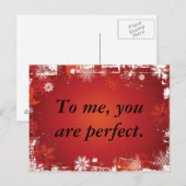 Carte Postale Pour moi, tu es parfait. (Devant / Derrière)