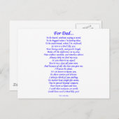 Carte Postale Pour papa (Devant / Derrière)