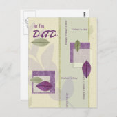 Carte Postale Pour père en Fête des pères (Devant / Derrière)