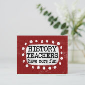Carte postale pour professeurs d'histoire ont plus (Debout devant)